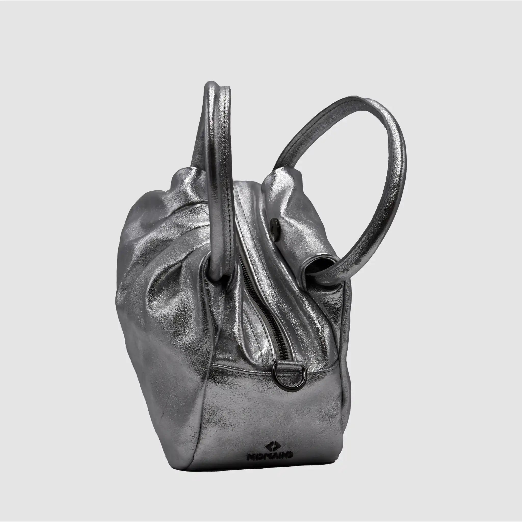 PETITE M - Borsa a mano in pelle martellata - SILVER - MIDMAIND™ | BRAND