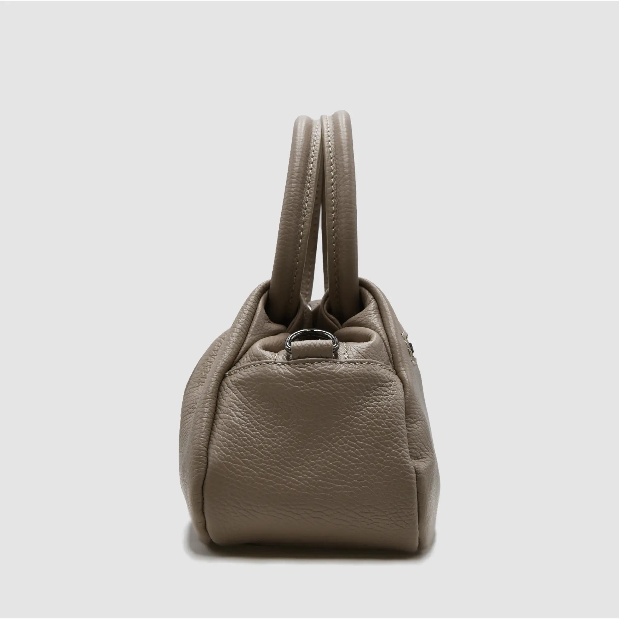 PETITE M - Borsa a mano in pelle martellata - TAUPE - MIDMAIND™ | BRAND