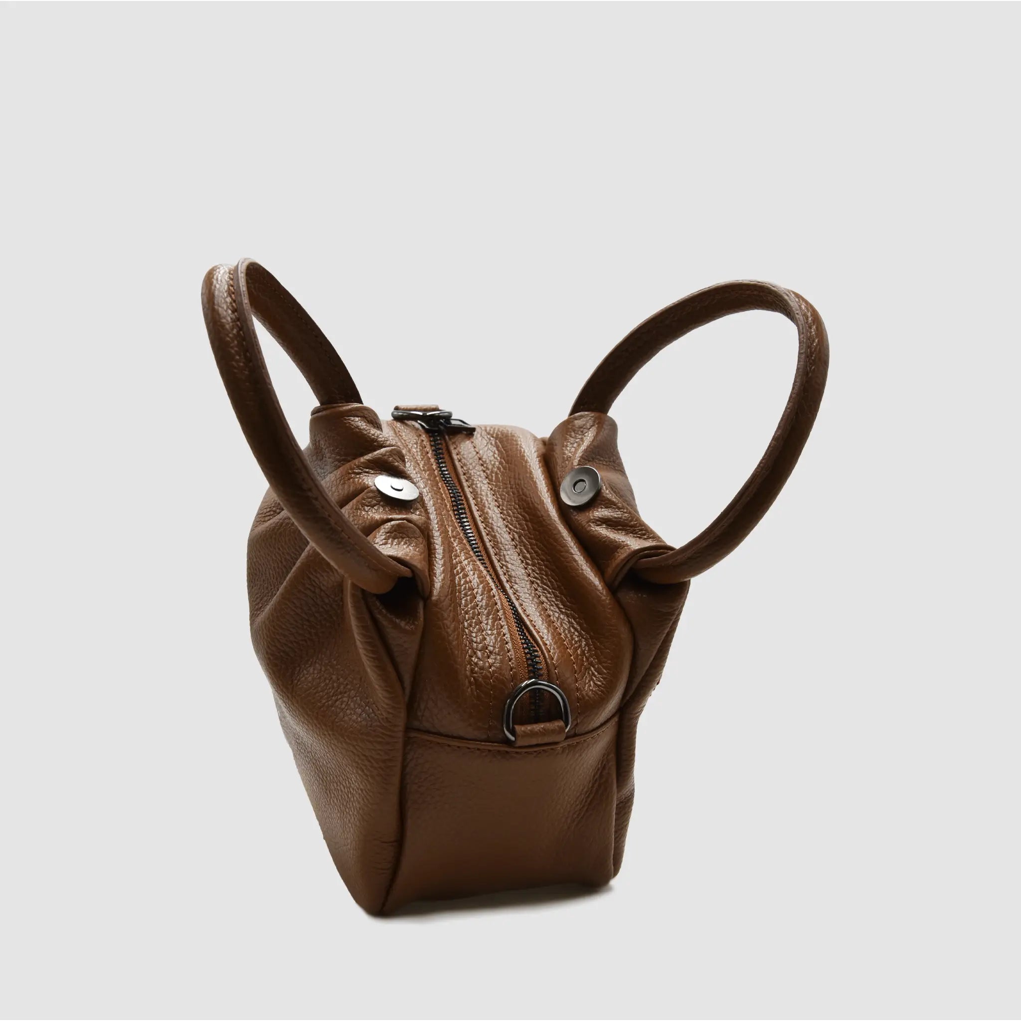 PETITE M - Borsa a mano in pelle - MILK CHOCOLATE - MIDMAIND™ | BRAND