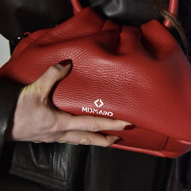 PETITE M - Borsa a mano in pelle - ROSSO - MIDMAIND™ | BRAND