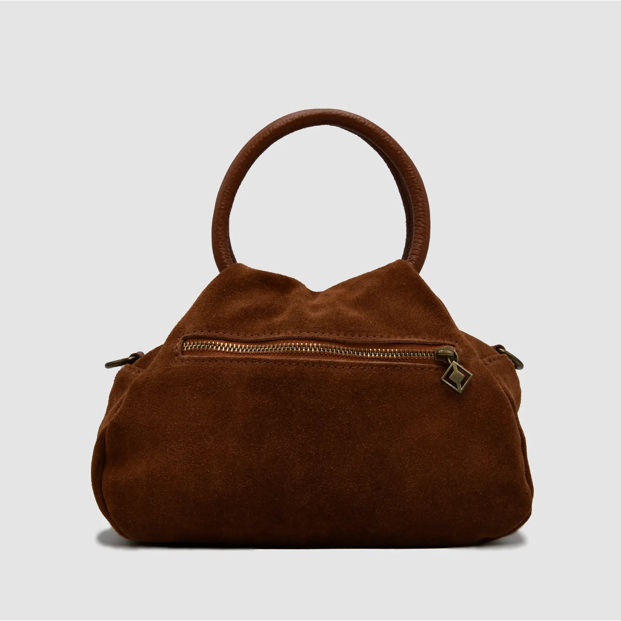 PETITE M - Borsa a mano in Pelle Suede - CANNELLA - MIDMAIND™ | BRAND