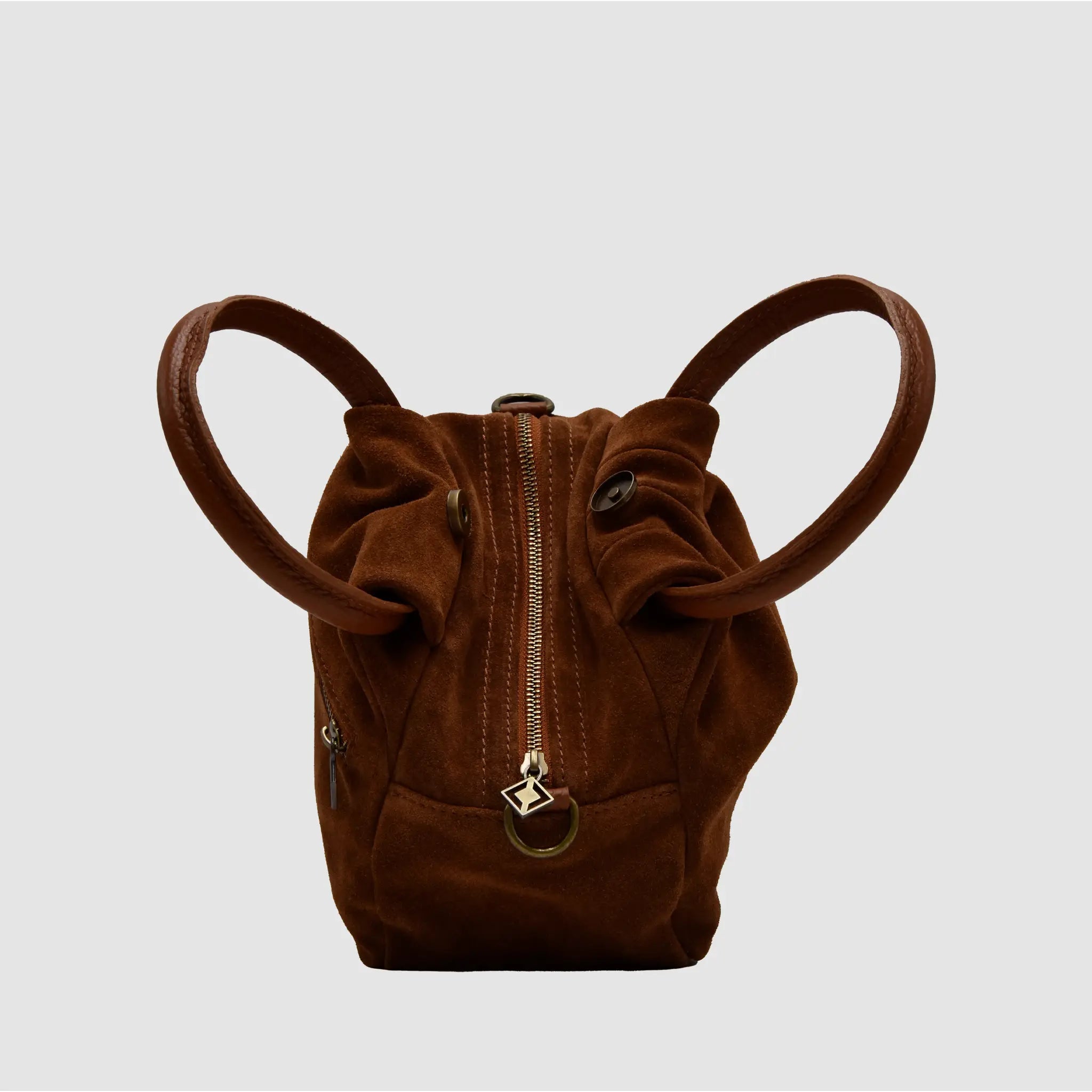 PETITE M - Borsa a mano in Pelle Suede - CANNELLA - MIDMAIND™ | BRAND