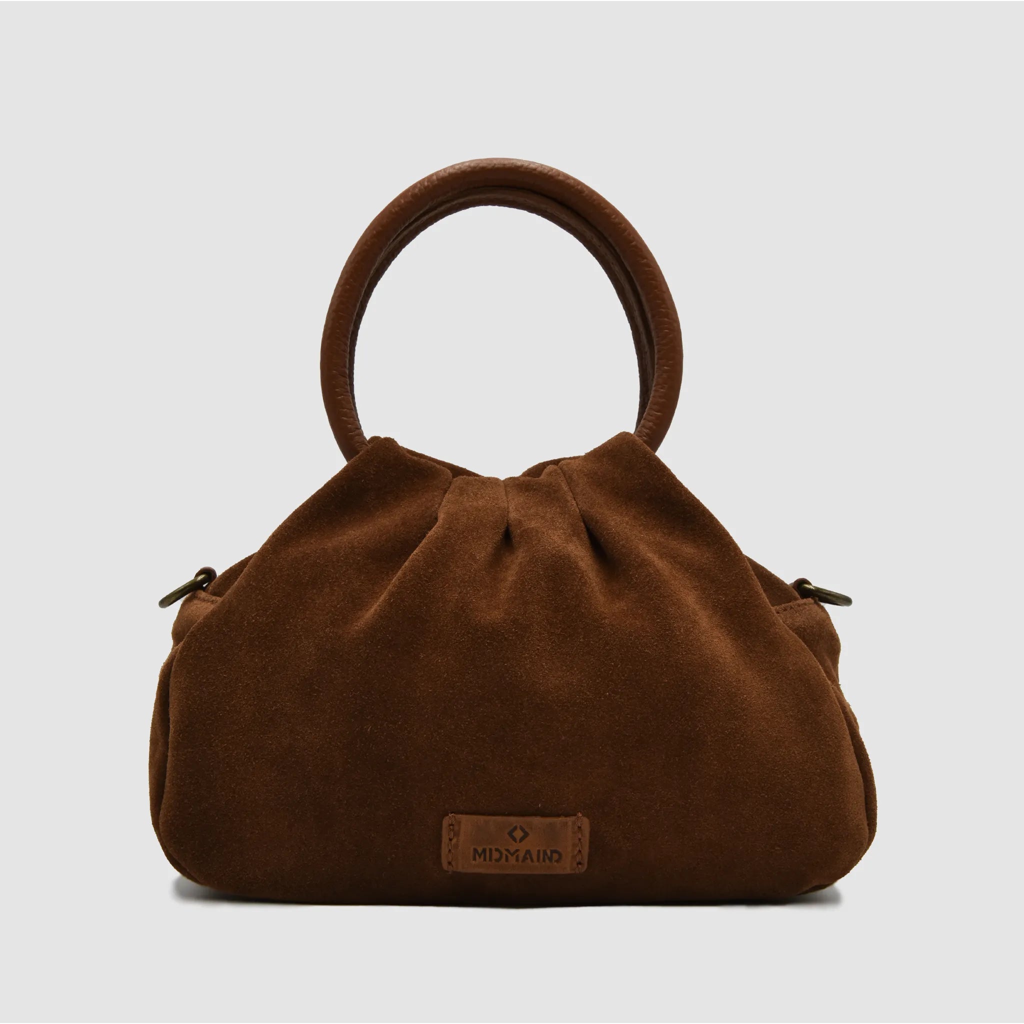 PETITE M - Borsa a mano in Pelle Suede - CANNELLA - MIDMAIND™ | BRAND