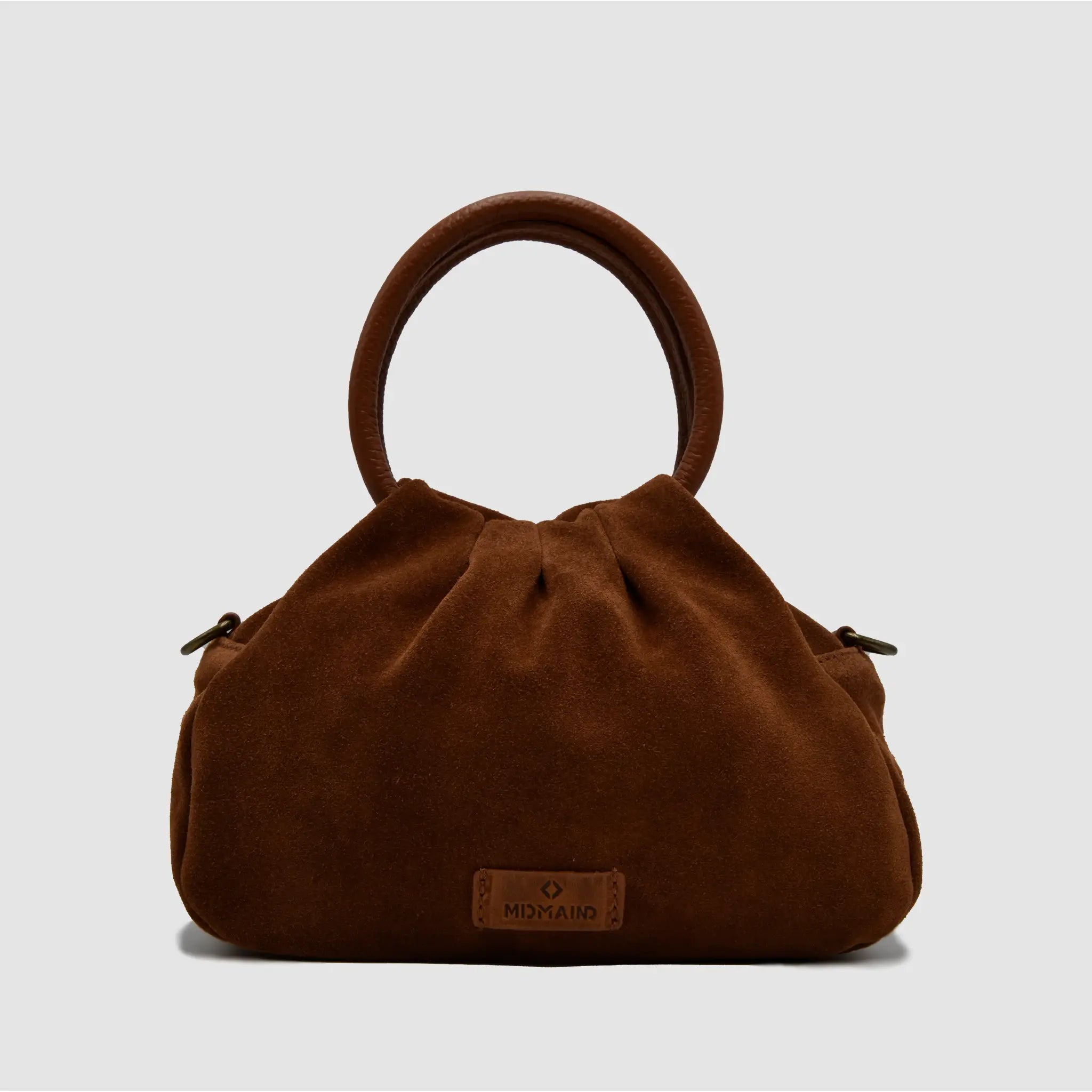 PETITE M - Borsa a mano in Pelle Suede - CANNELLA - MIDMAIND™ | BRAND