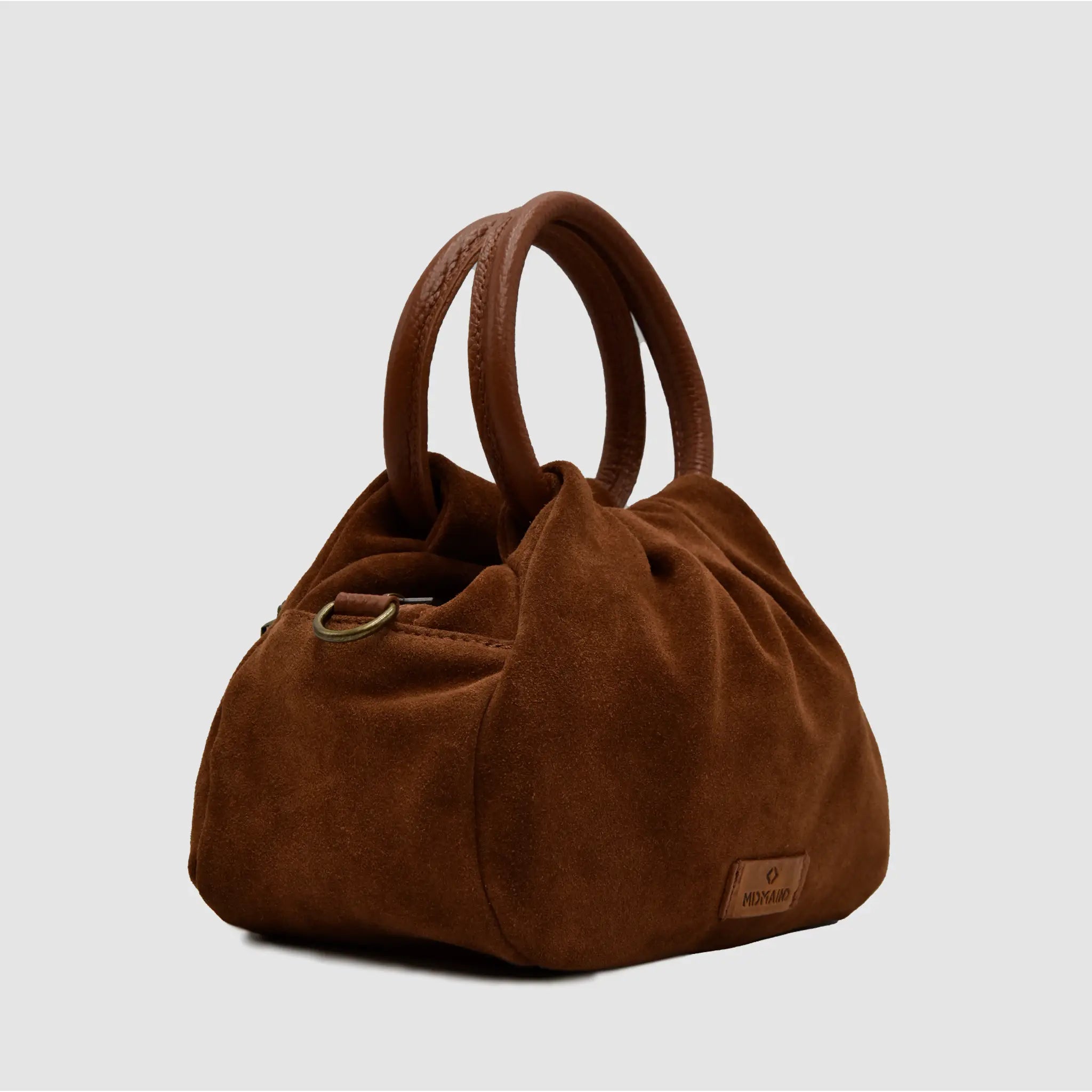 PETITE M - Borsa a mano in Pelle Suede - CANNELLA - MIDMAIND™ | BRAND
