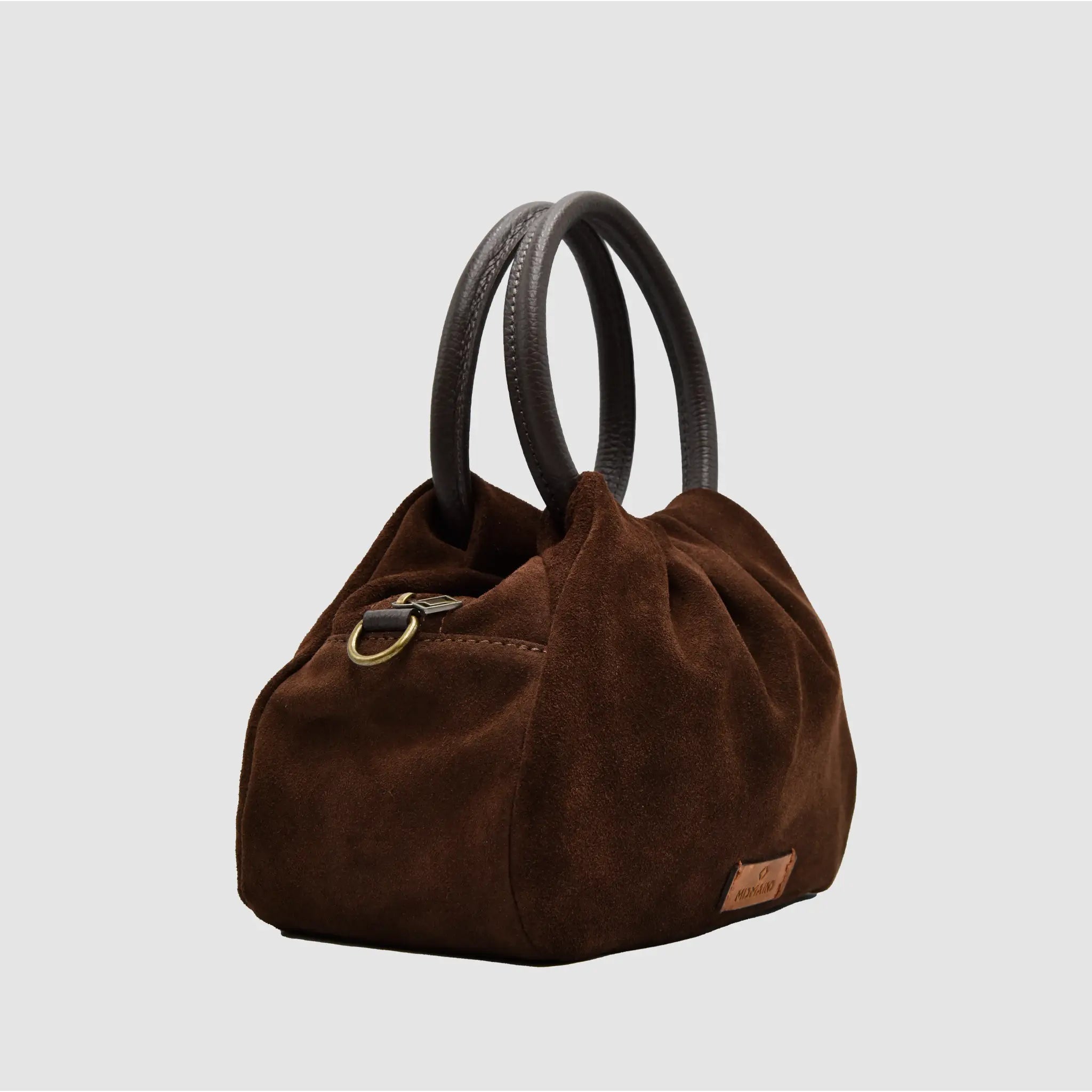 PETITE M - Borsa a mano in Pelle Suede - TESTA DI MORO - MIDMAIND™ | BRAND