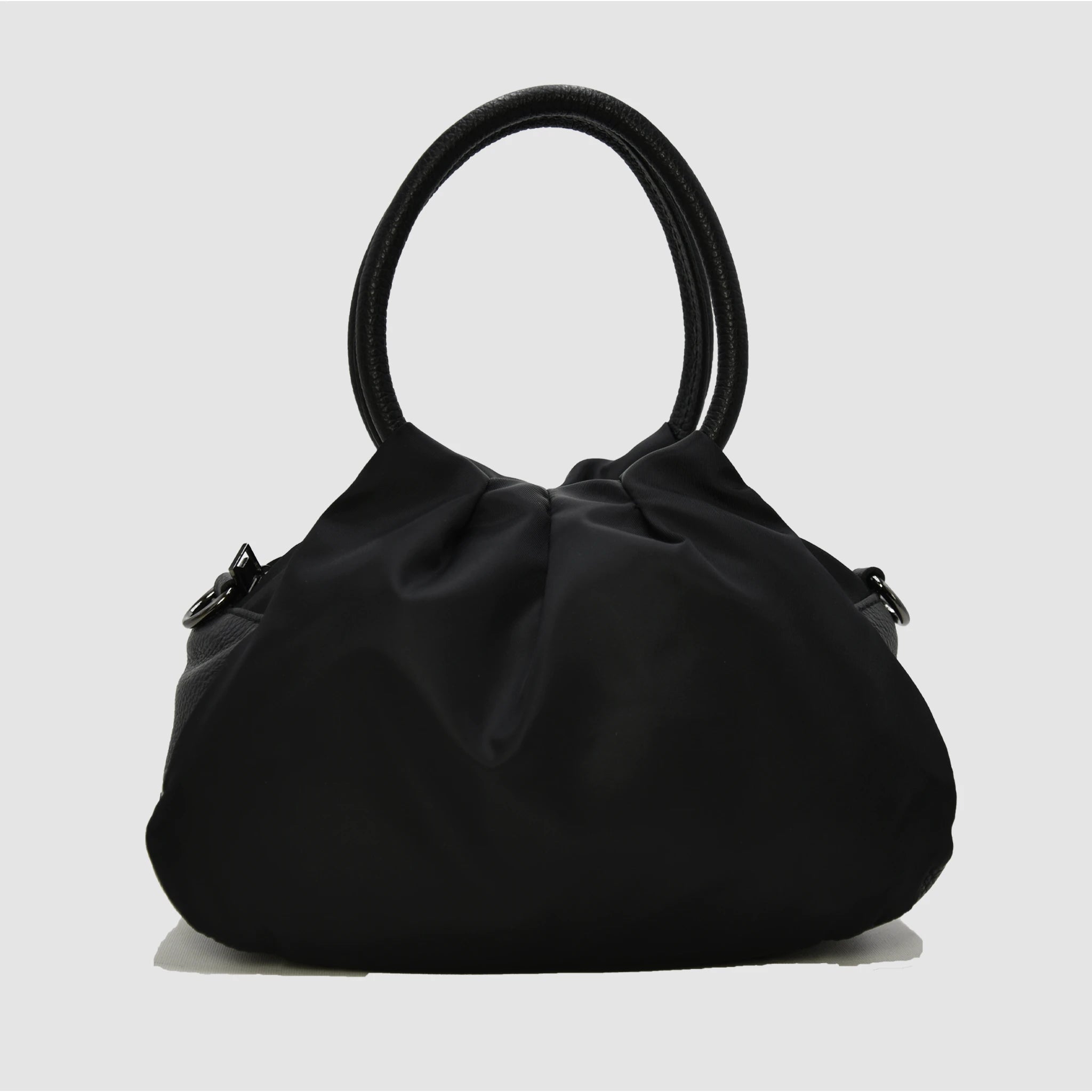 PETITE M NYLON - Borsa a mano in pelle & nylon NERO - Limited Edition - MIDMAIND™ | BRAND