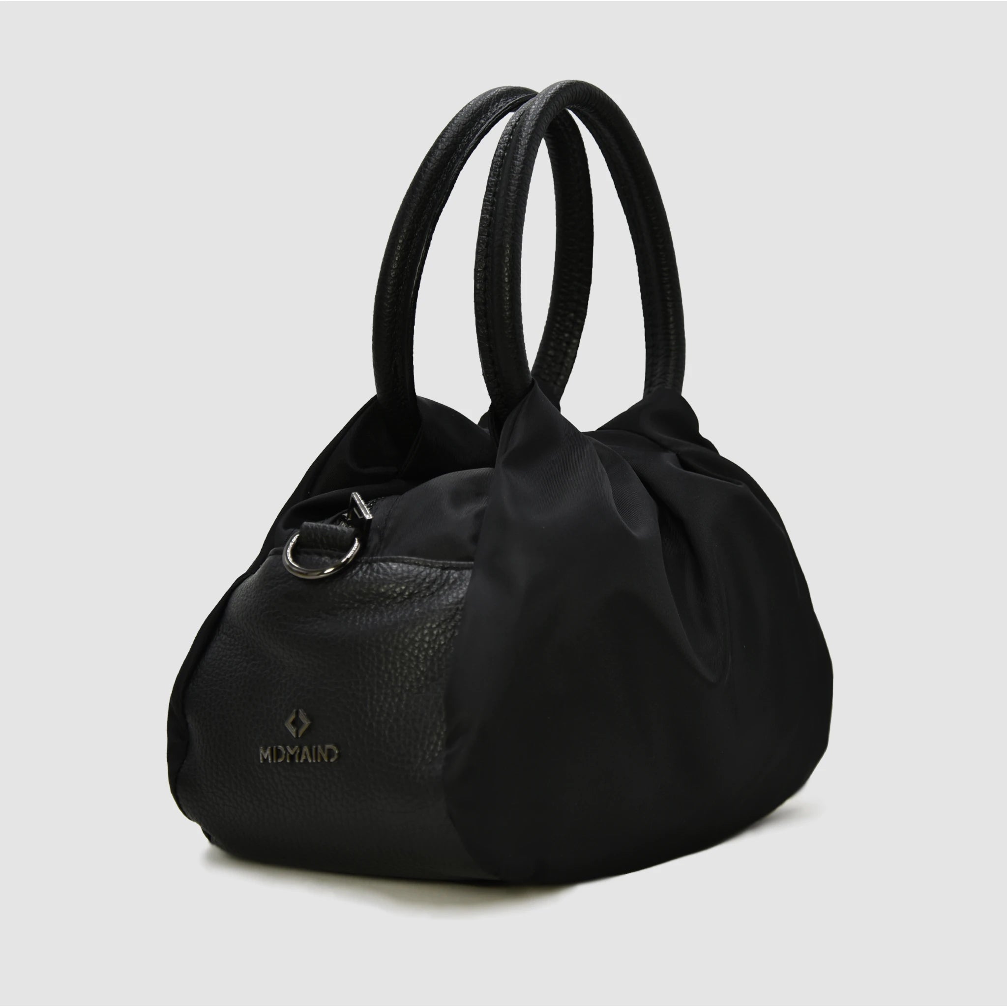 PETITE M NYLON - Borsa a mano in pelle & nylon NERO - Limited Edition - MIDMAIND™ | BRAND