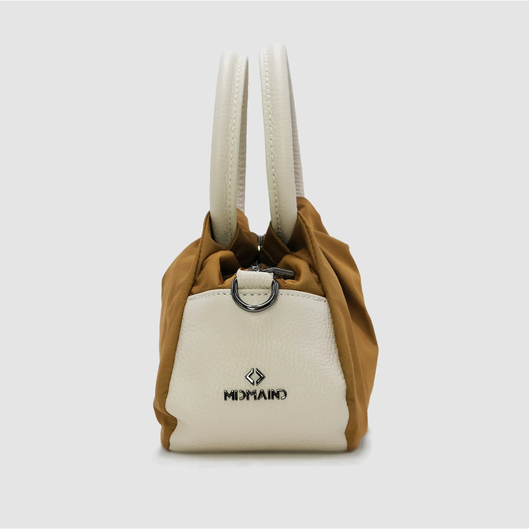 PETITE M NYLON - Borsa a mano in pelle & nylon SENAPE - Limited Edition - MIDMAIND™ | BRAND