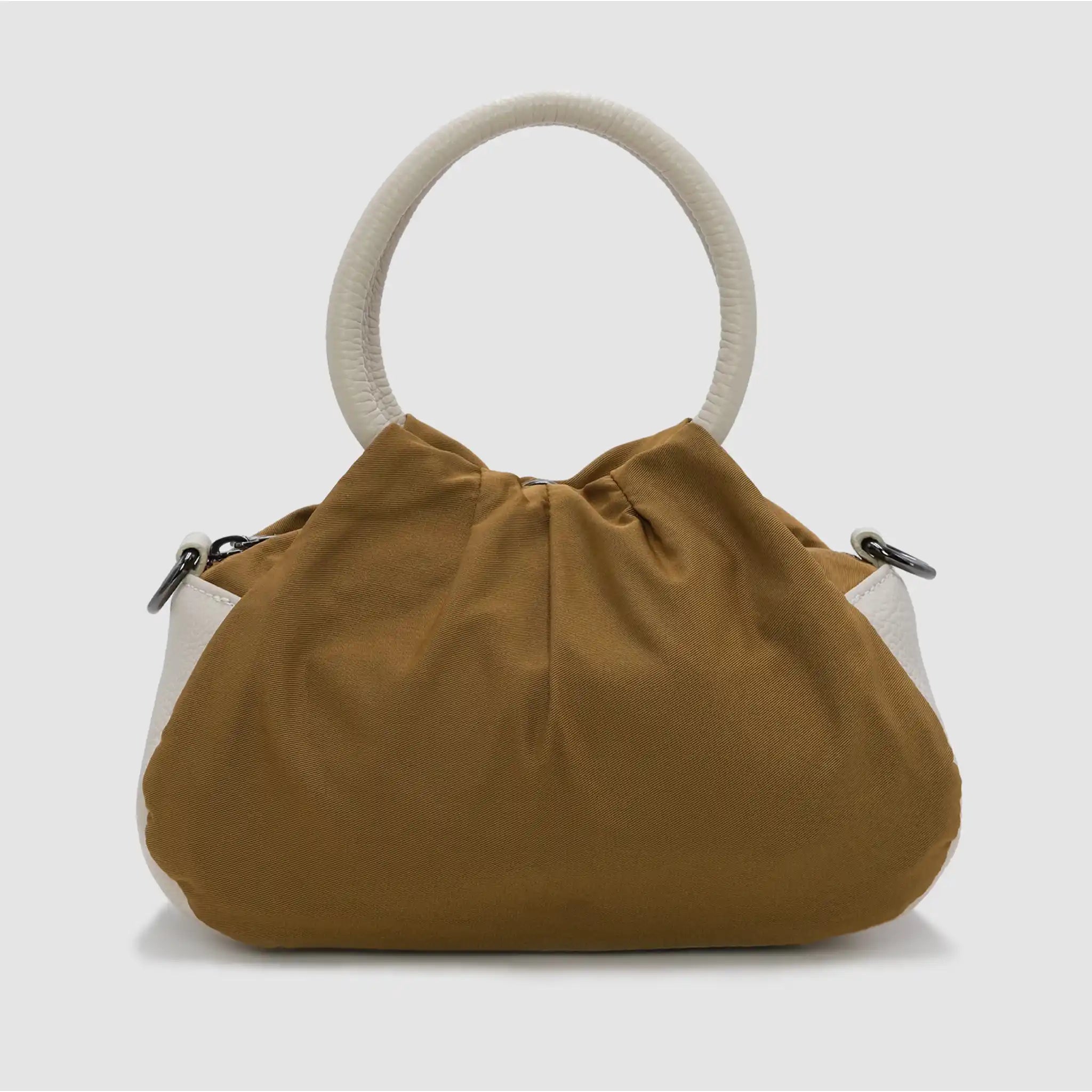 PETITE M NYLON - Borsa a mano in pelle & nylon SENAPE - Limited Edition - MIDMAIND™ | BRAND