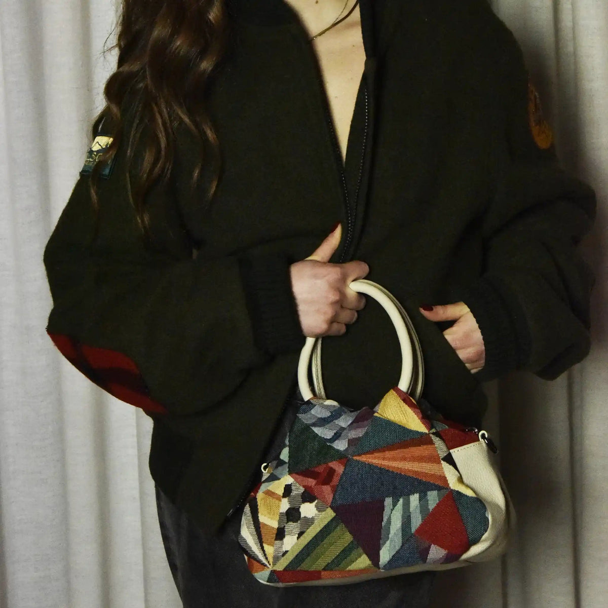 PETITE PABLO M - Borsa a mano in pelle & tessuto - Limited Edition - MIDMAIND™ | BRAND
