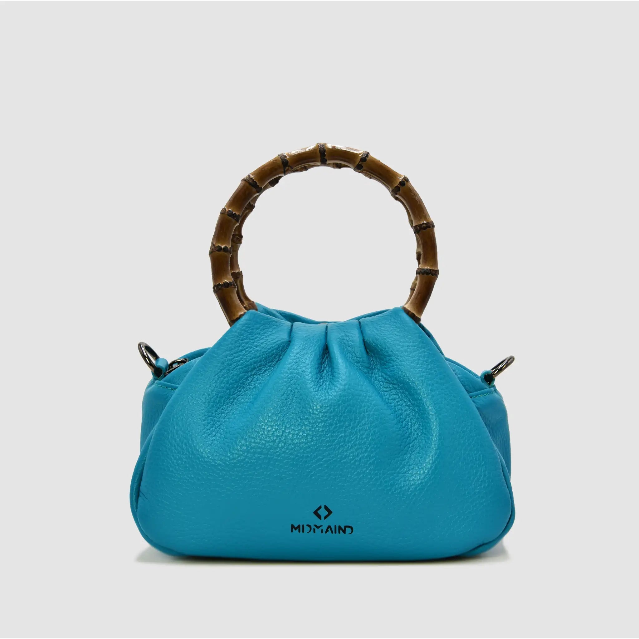 PETITE S - Borsa a mano Bamboo in pelle - BLU - MIDMAIND™ | BRAND