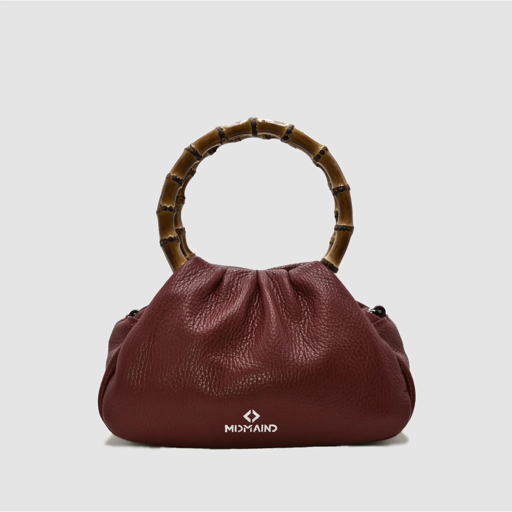 PETITE S - Borsa a mano Bamboo in pelle - BORDEAUX - MIDMAIND™ | BRAND