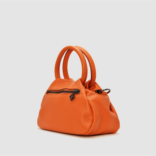 PETITE S - Borsa a mano in pelle - ARANCIONE - MIDMAIND™ | BRAND