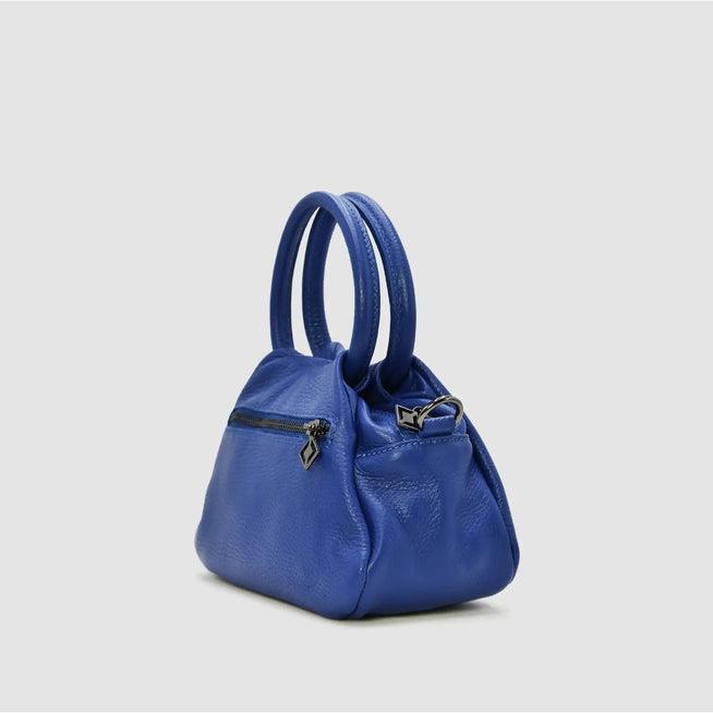 PETITE S - Borsa a mano in pelle - BLU - MIDMAIND™ | BRAND