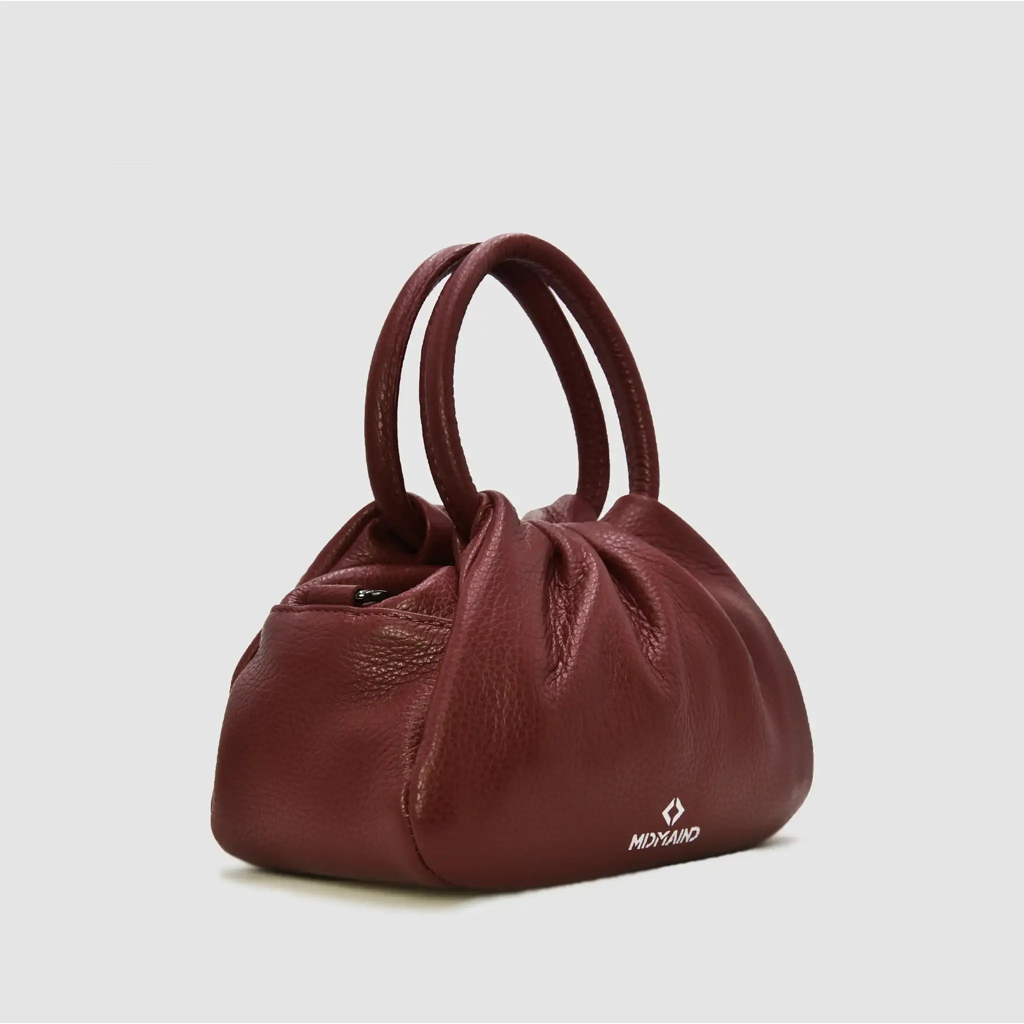 PETITE S - Borsa a mano in pelle - BORDEAUX - MIDMAIND™ | BRAND