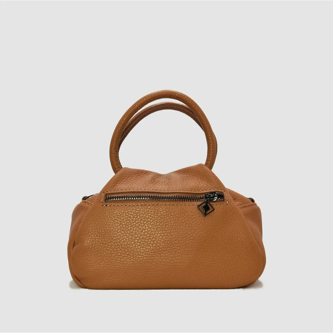 PETITE S - Borsa a mano in pelle - CAMEL - MIDMAIND™ | BRAND