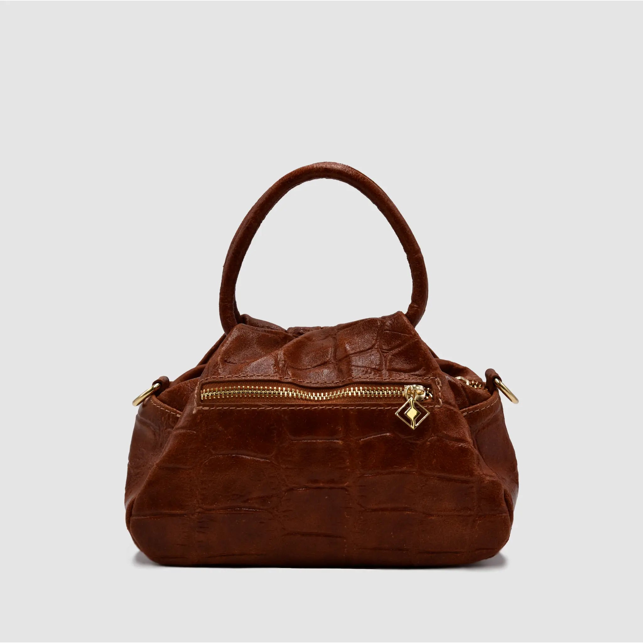 PETITE S - Borsa a mano in Pelle Cocco - CUOIO - MIDMAIND™ | BRAND