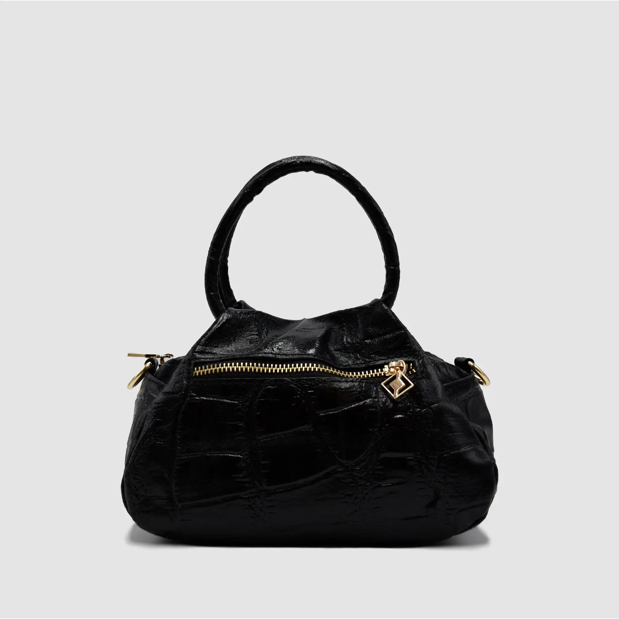 PETITE S - Borsa a mano in Pelle Cocco - NERO - MIDMAIND™ | BRAND