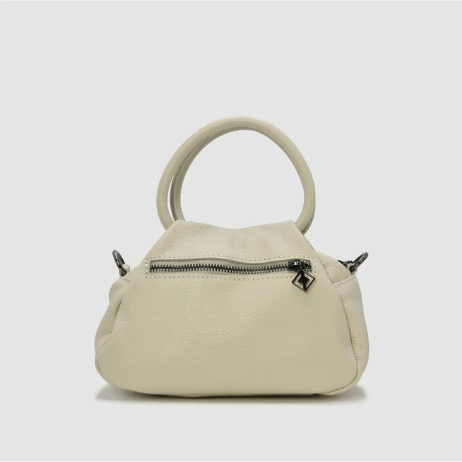 PETITE S - Borsa a mano in pelle - CREMA - MIDMAIND™ | BRAND