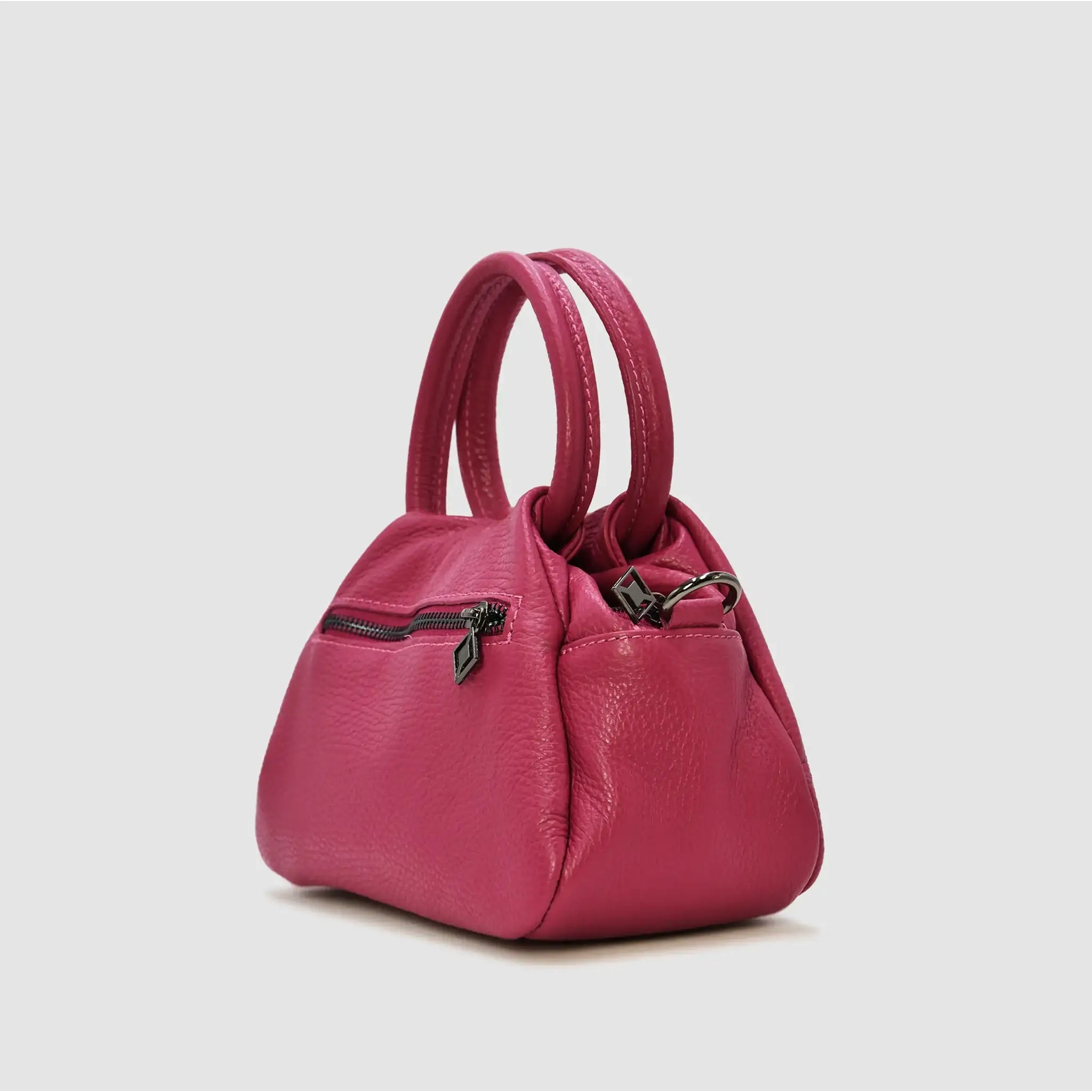 PETITE S - Borsa a mano in pelle - FUCSIA - MIDMAIND™ | BRAND