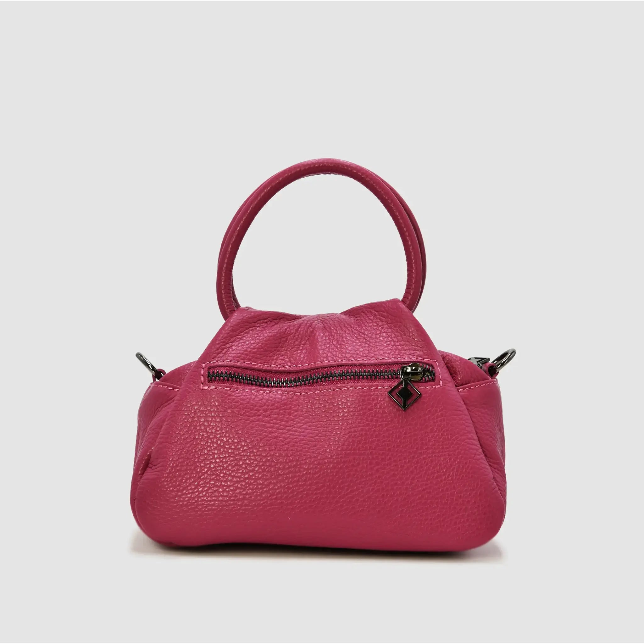 PETITE S - Borsa a mano in pelle - FUCSIA - MIDMAIND™ | BRAND