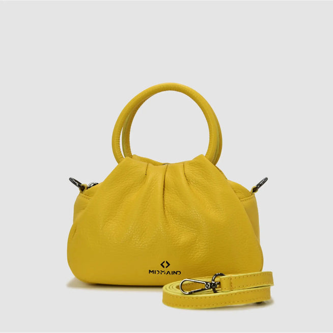 PETITE S - Borsa a mano in pelle - GIALLO - MIDMAIND™ | BRAND