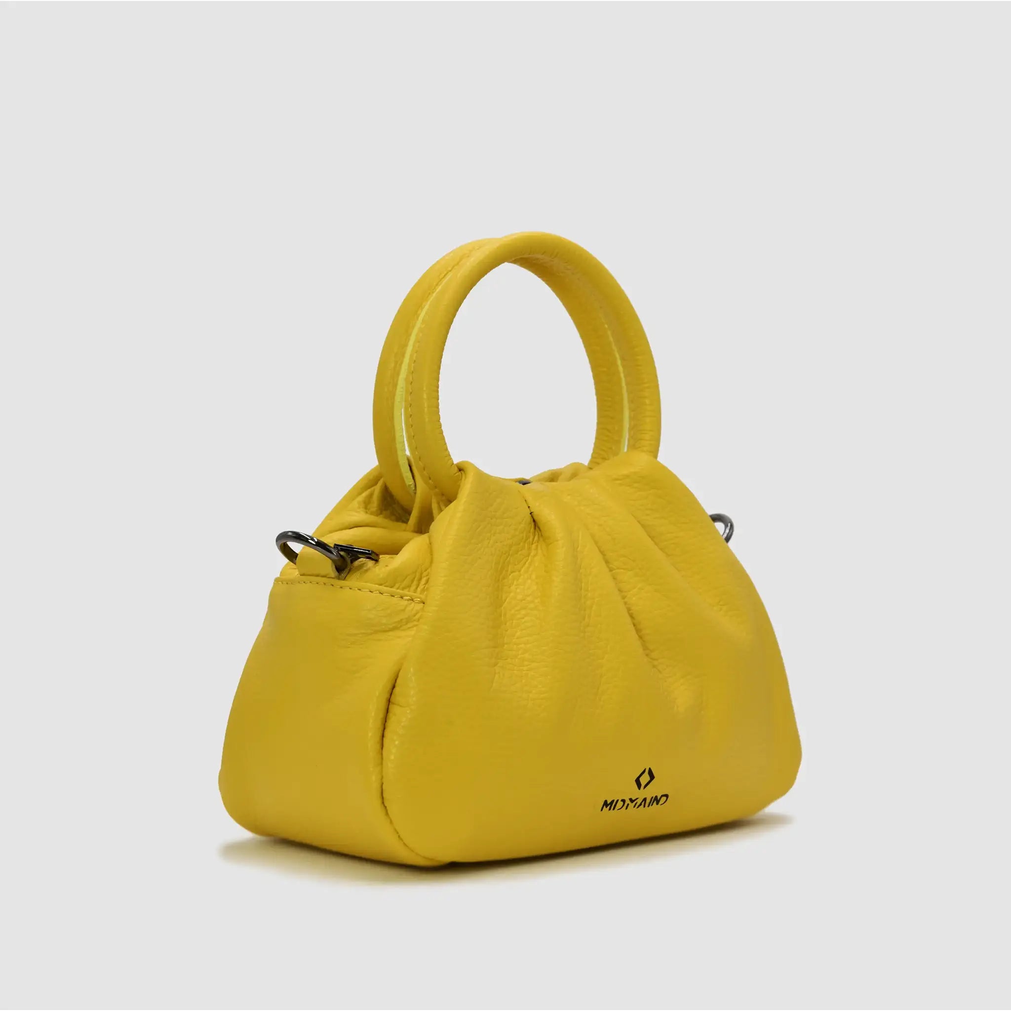 PETITE S - Borsa a mano in pelle - GIALLO - MIDMAIND™ | BRAND