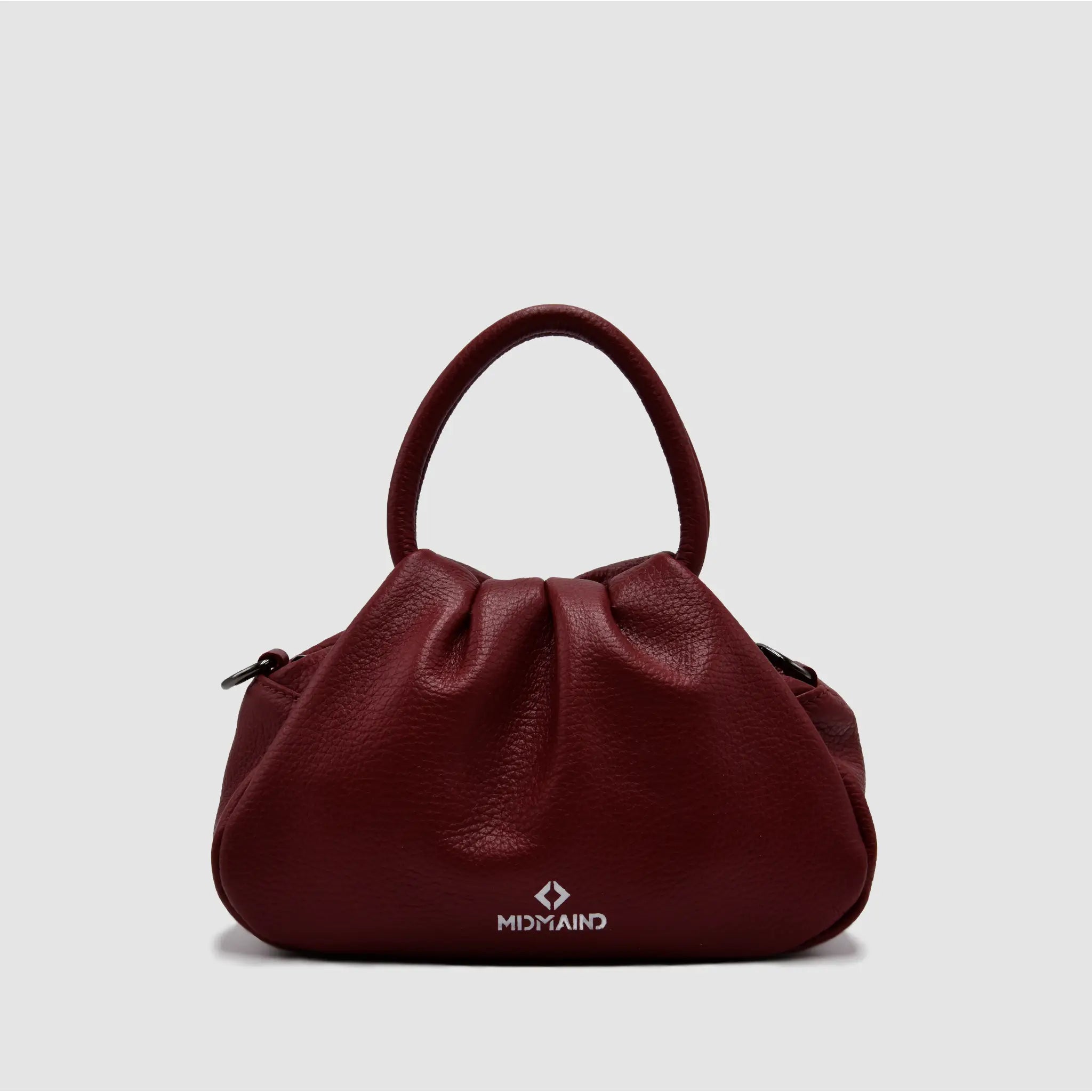PETITE S - Borsa a mano in pelle martellata - BORDEAUX - MIDMAIND™ | BRAND