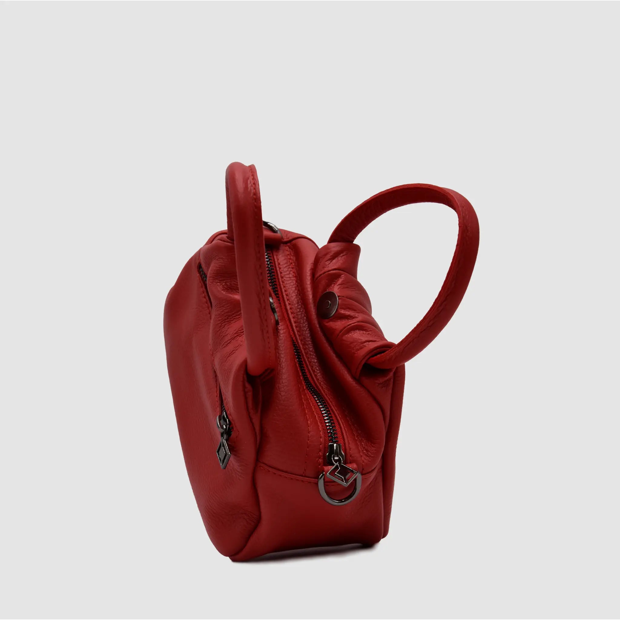 PETITE S - Borsa a mano in pelle - ROSSO - MIDMAIND™ | BRAND
