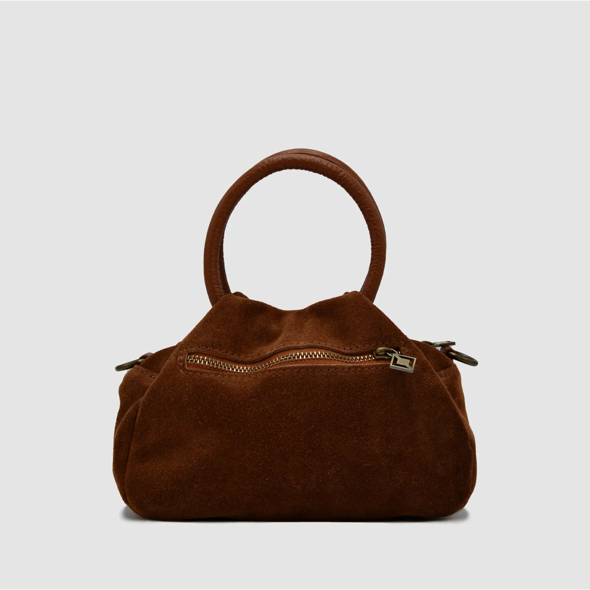 PETITE S - Borsa a mano in Pelle Suede - CANNELLA - MIDMAIND™ | BRAND