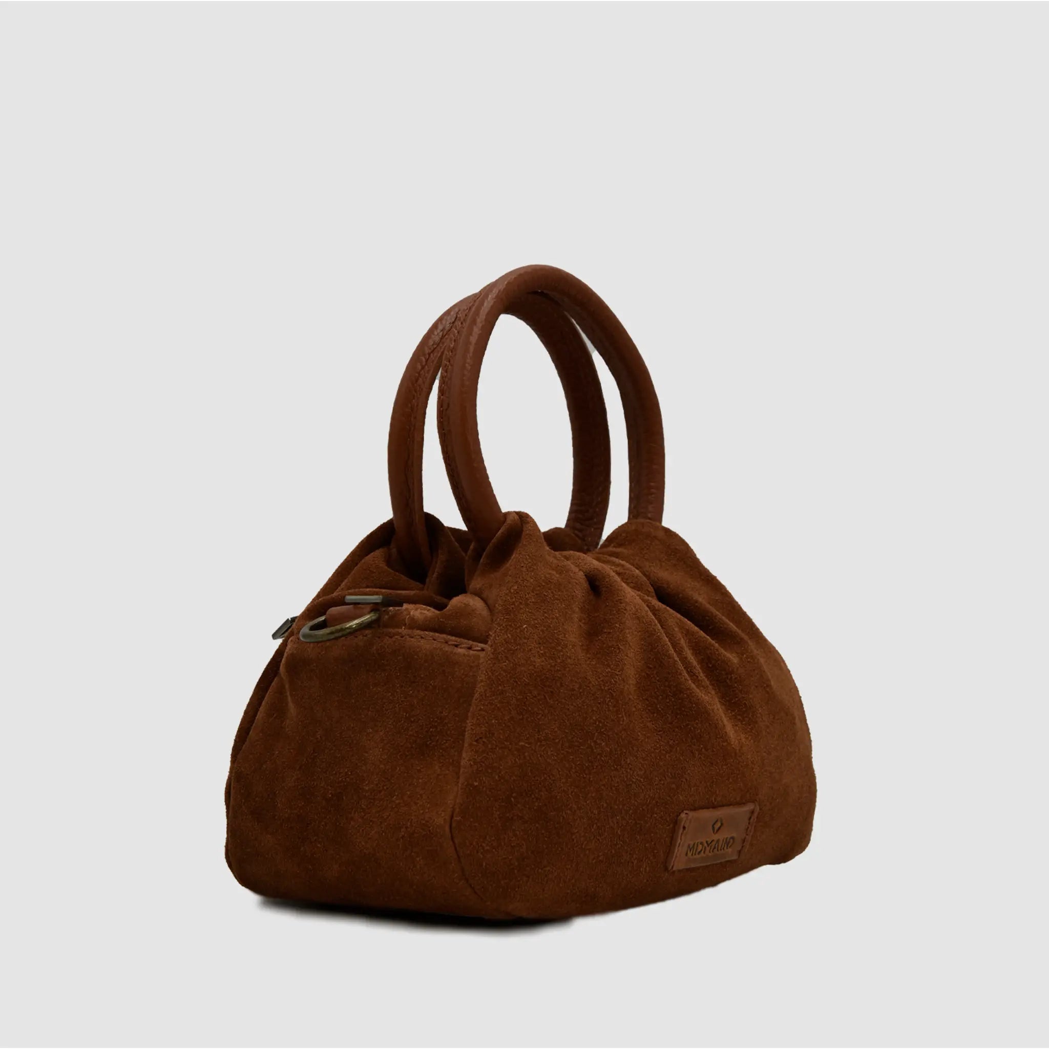 PETITE S - Borsa a mano in Pelle Suede - CANNELLA - MIDMAIND™ | BRAND