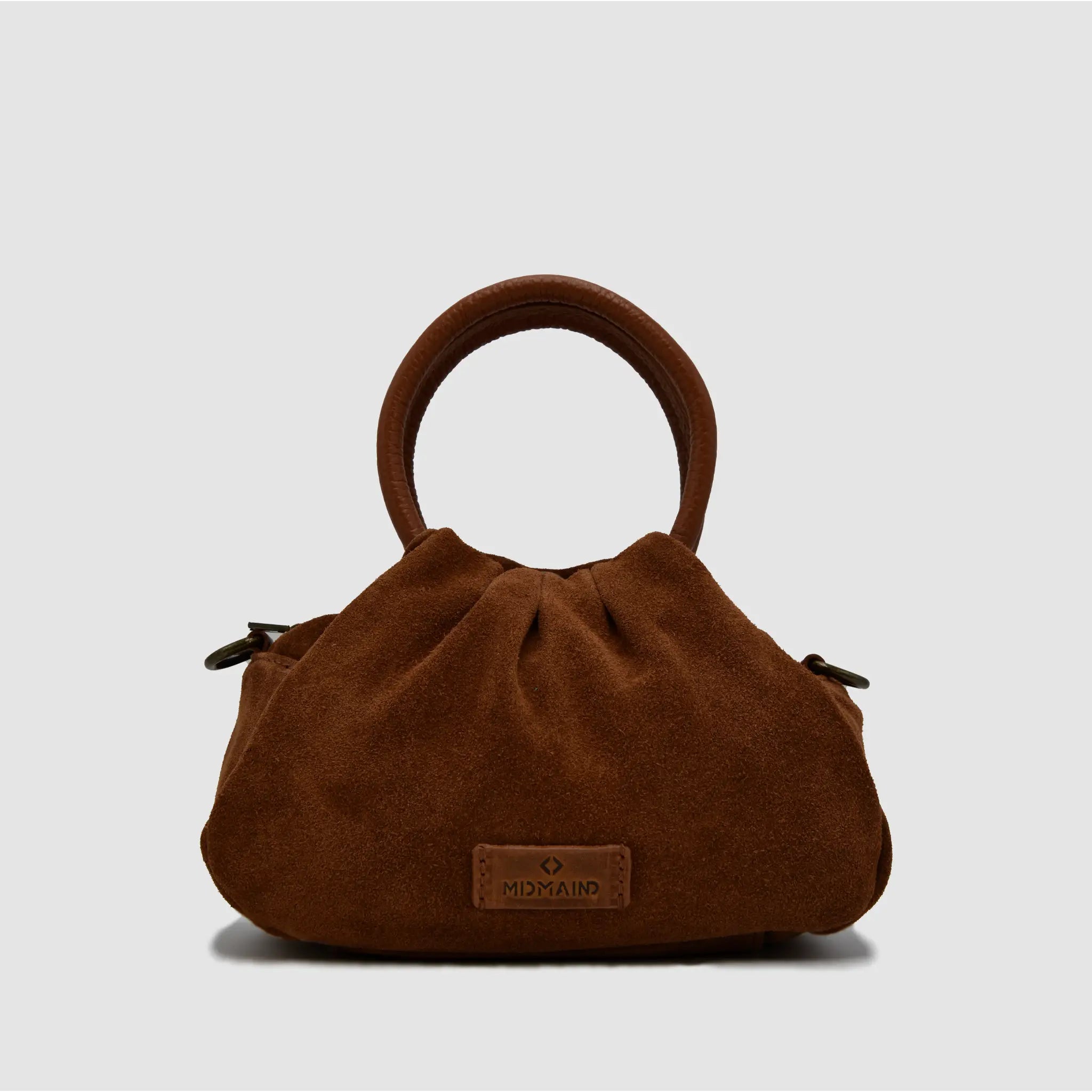 PETITE S - Borsa a mano in Pelle Suede - CANNELLA - MIDMAIND™ | BRAND