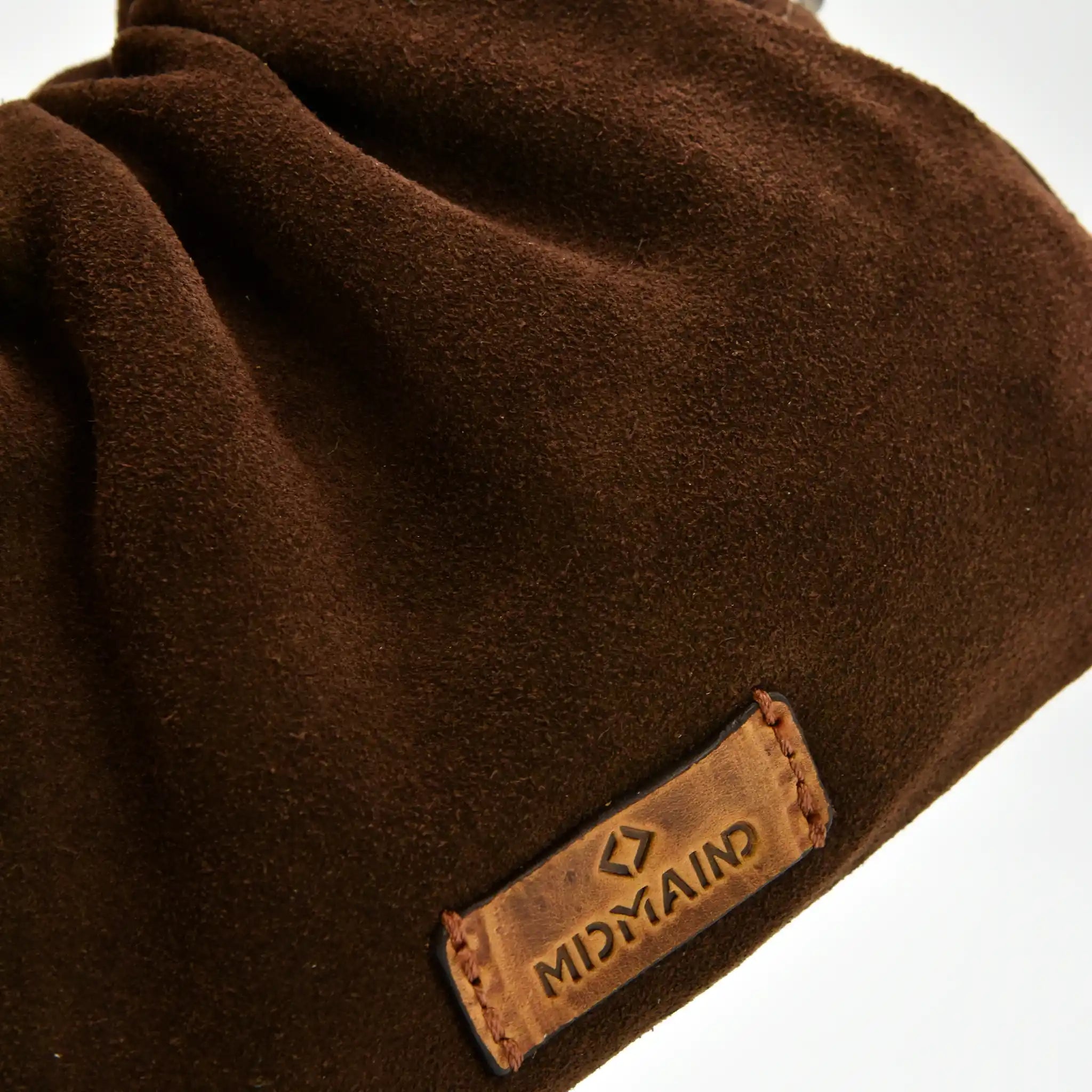 PETITE S - Borsa a mano in Pelle Suede - TESTA DI MORO - MIDMAIND™ | BRAND