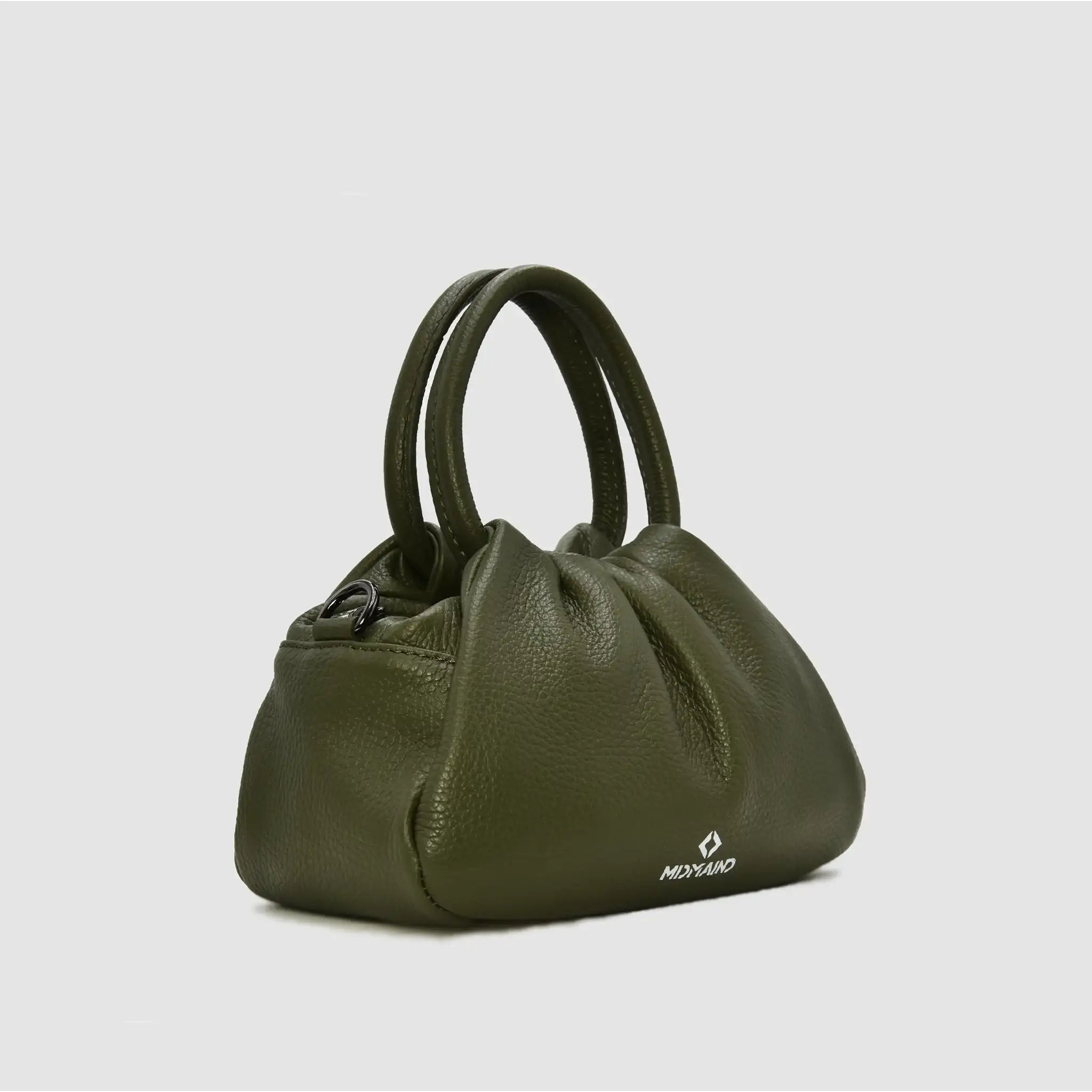 PETITE S - Borsa a mano in pelle - VERDE MILITARE - MIDMAIND™ | BRAND