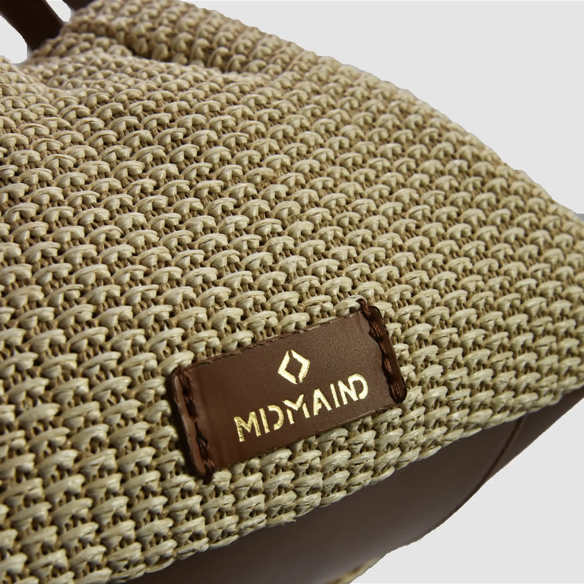 PETITE S - Borsa a mano in Rafia & Pelle Liscia - MIDMAIND™ | BRAND