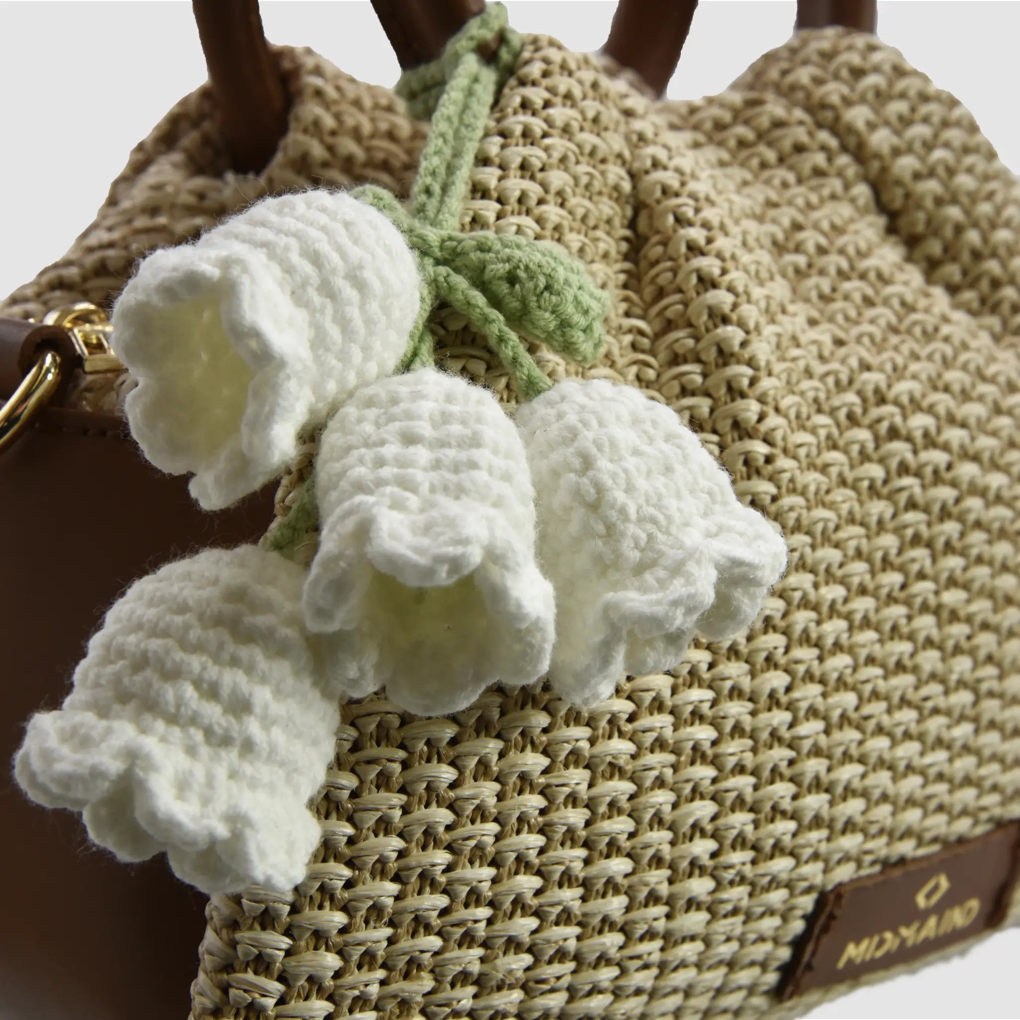 PETITE S - Borsa a mano in Rafia & Pelle Liscia - MIDMAIND™ | BRAND