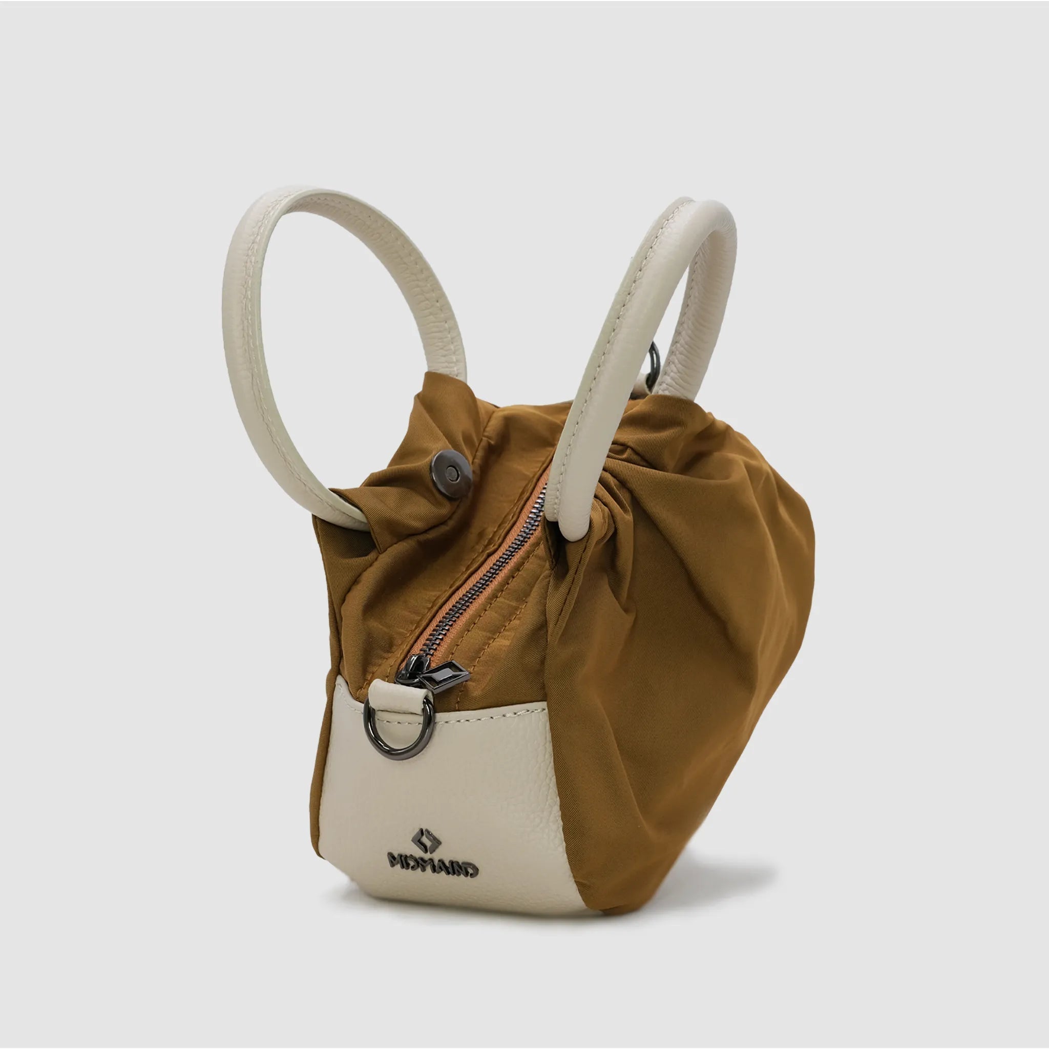 PETITE S NYLON - Borsa a mano in pelle & nylon SENAPE - Limited Edition - MIDMAIND™ | BRAND