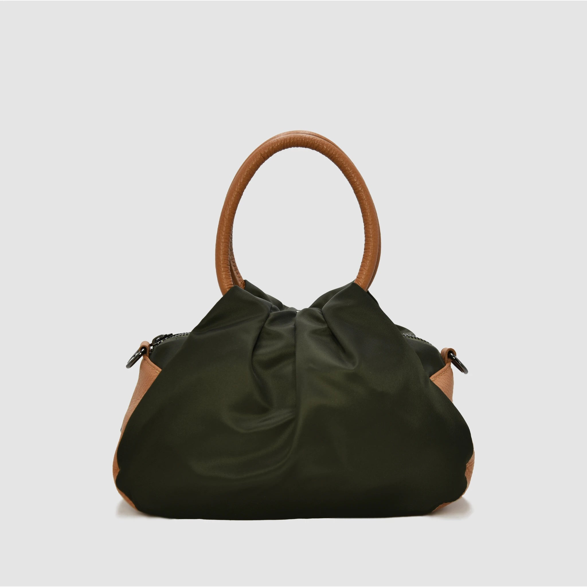 PETITE S NYLON - Borsa a mano in pelle & nylon VERDE MILITARE - Limited Edition - MIDMAIND™ | BRAND