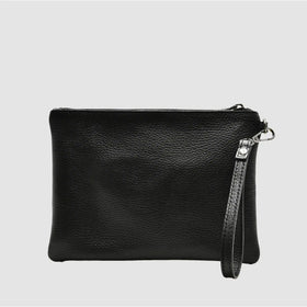 ANNA - Pochette in pelle - NERO