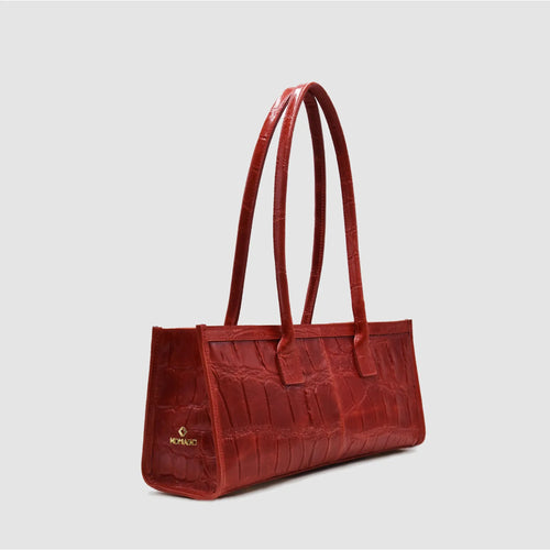 ROW - Borsa a spalla in Pelle Cocco - ROSSO - MIDMAIND™ | BRAND