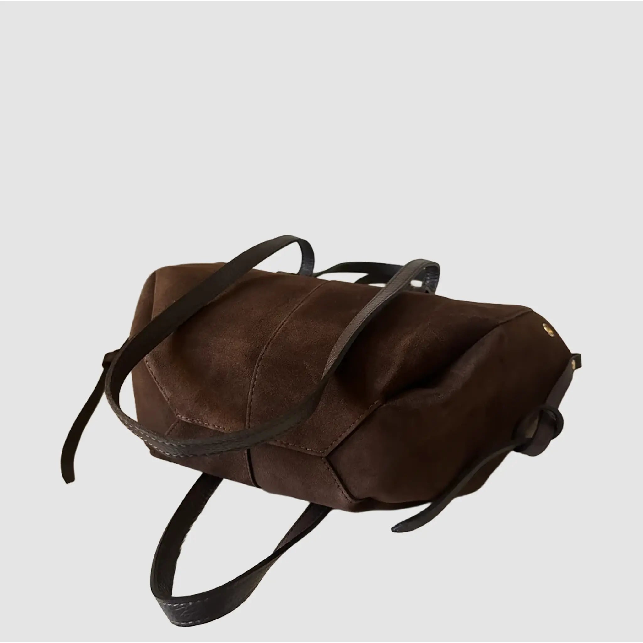 SHOLONG - Borsa Tote in Pelle Suede - NUDE - MIDMAIND™ | BRAND