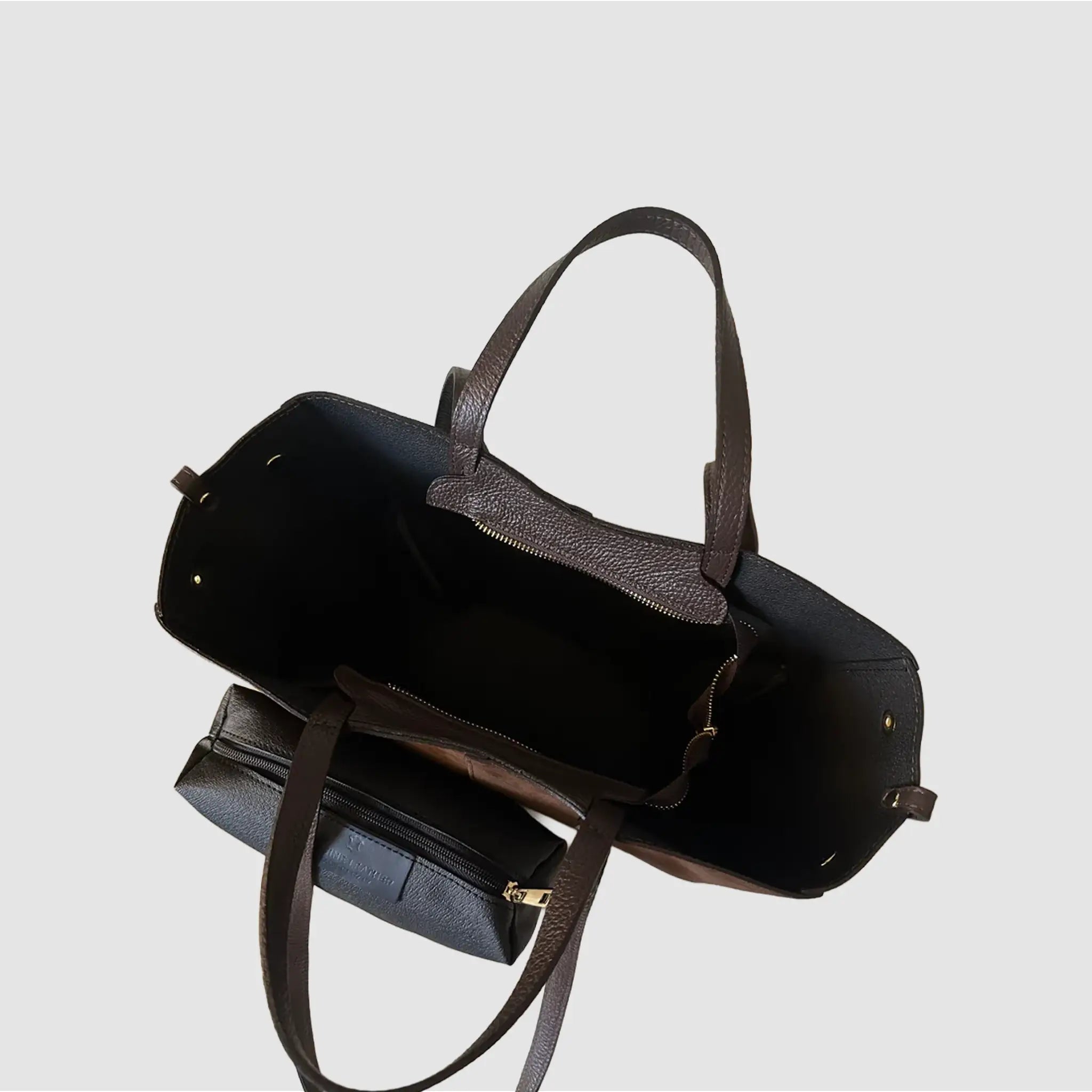 SHOLONG - Borsa Tote in Pelle Suede - NUDE - MIDMAIND™ | BRAND