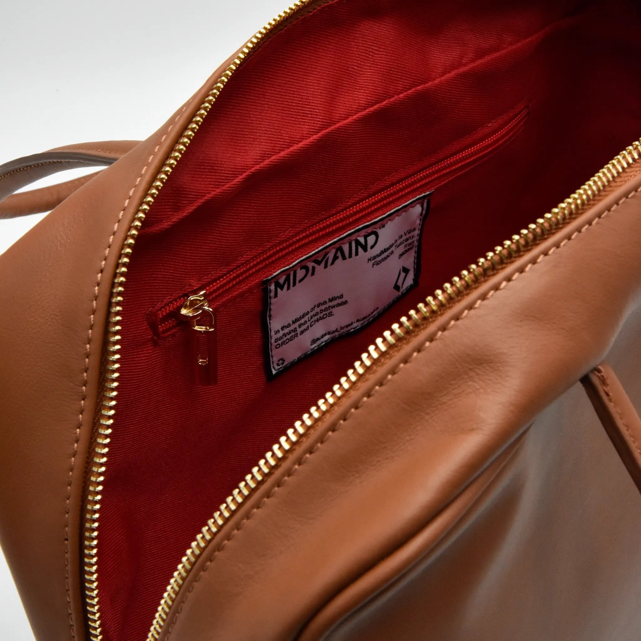 SKIN M - Borsa a mano in Pelle Sauvage - Cuoio - MIDMAIND™ | BRAND