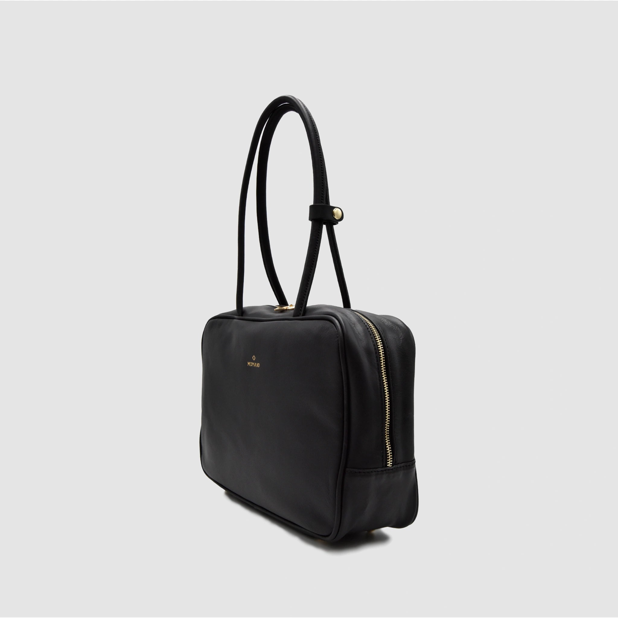 SKIN M - Borsa a mano in Pelle Sauvage - Nero - MIDMAIND™ | BRAND