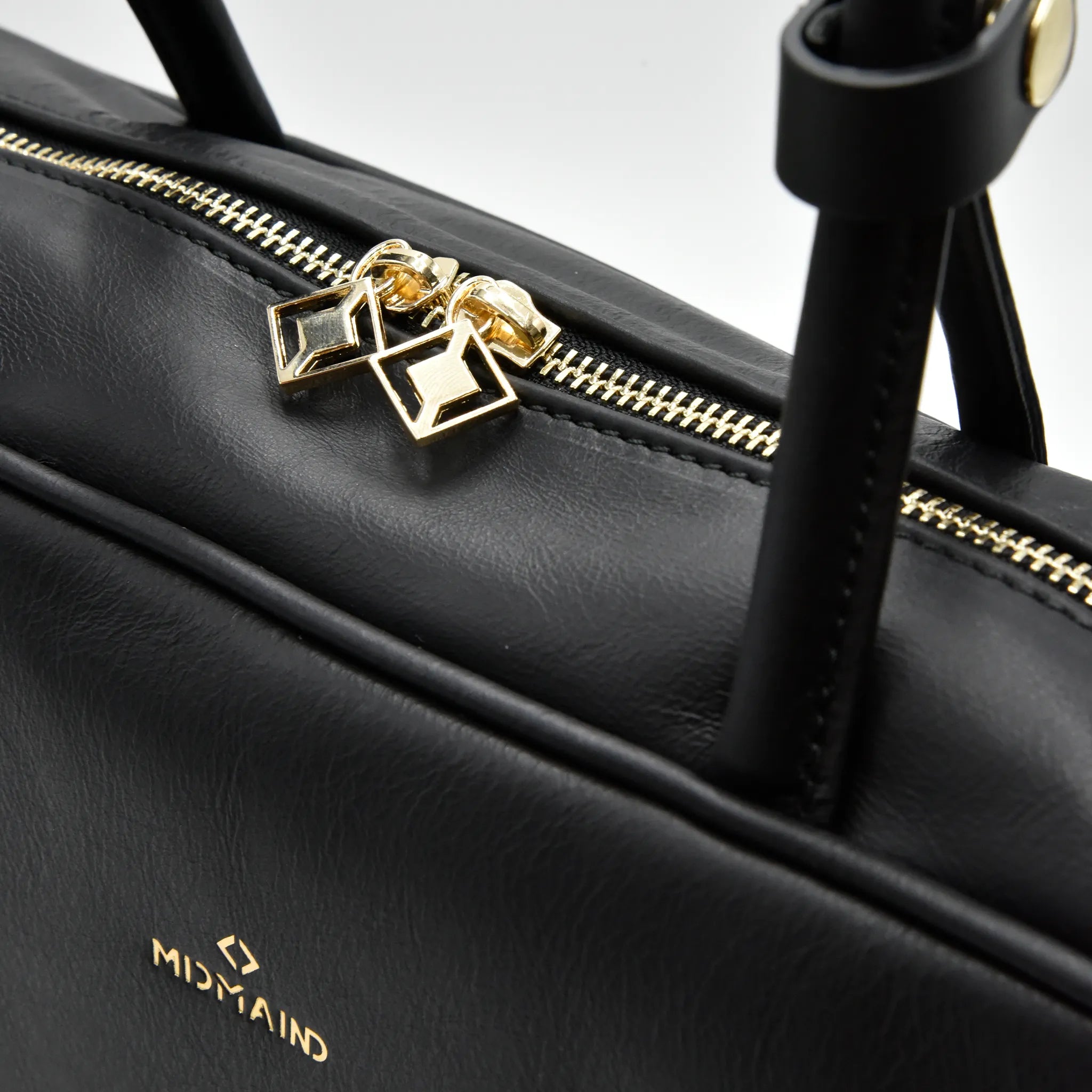 SKIN M - Borsa a mano in Pelle Sauvage - Nero - MIDMAIND™ | BRAND