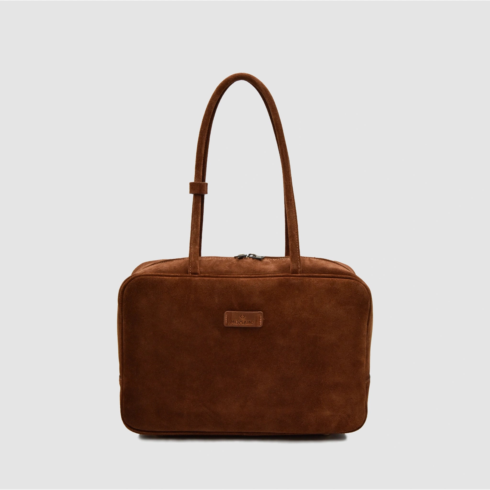 SKIN M - Borsa a mano in Pelle Suede - Cannella - MIDMAIND™ | BRAND