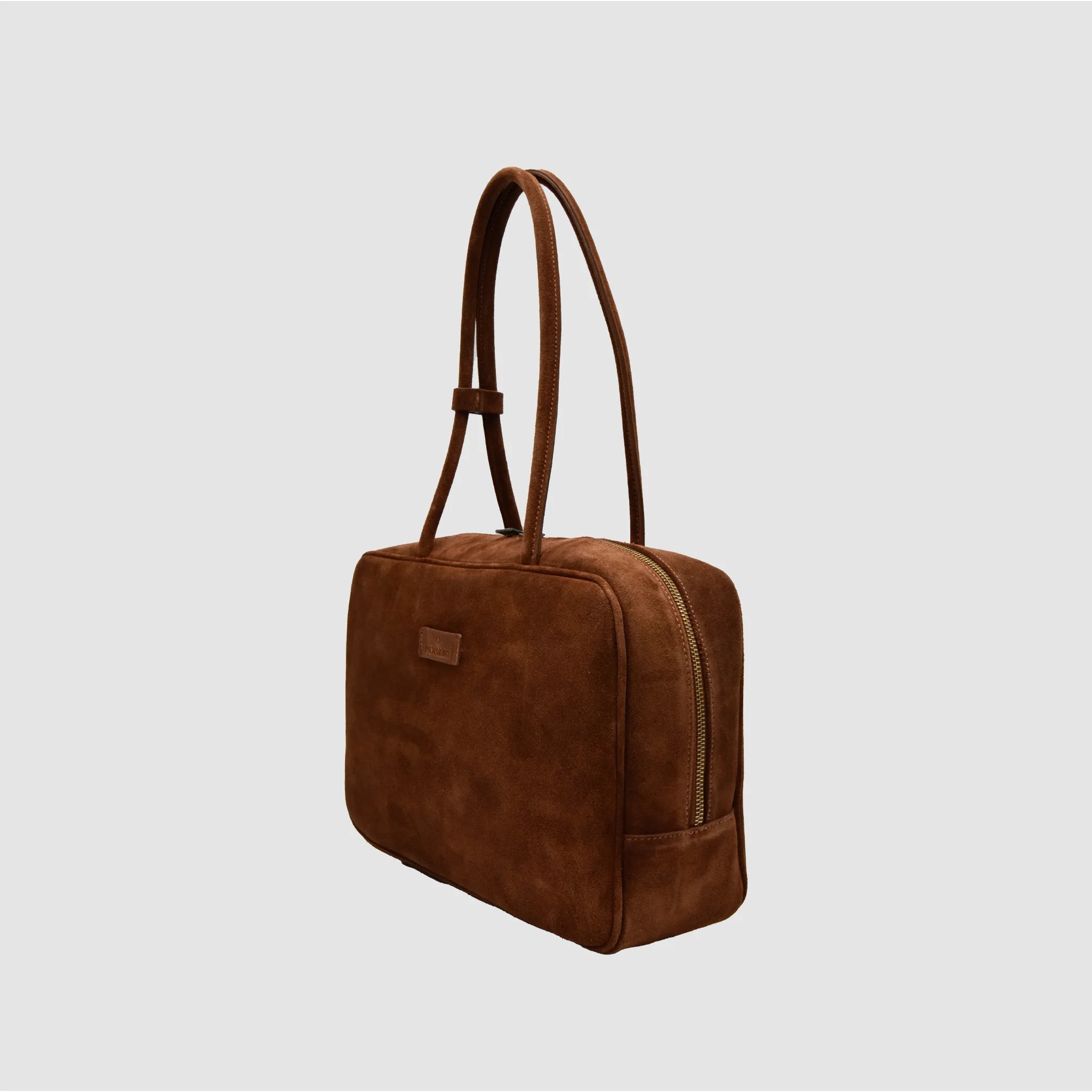 SKIN M - Borsa a mano in Pelle Suede - Cannella - MIDMAIND™ | BRAND