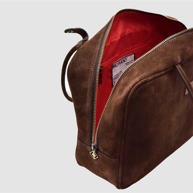 SKIN M - Borsa a mano in Pelle Suede - Testa di Moro - MIDMAIND™ | BRAND