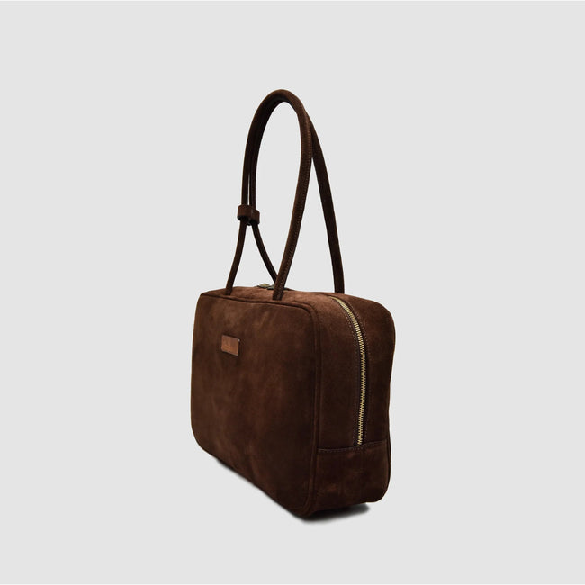 SKIN M - Borsa a mano in Pelle Suede - Testa di Moro - MIDMAIND™ | BRAND